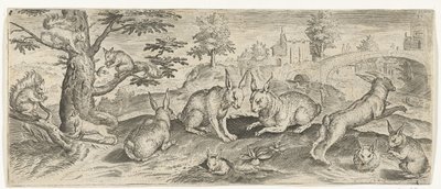 Egern og kaniner Dyr (serietitel) af Abraham de Bruyn (possibly)