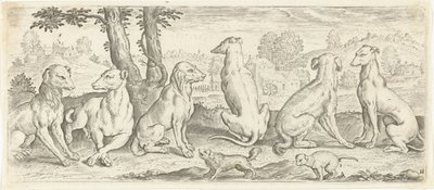 hunde Dyr (serietitel) af Abraham de Bruyn (possibly)