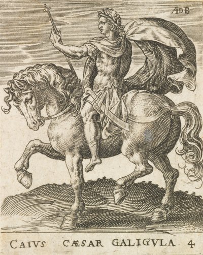 Caius Caesar Galigula fra Twelve Caesars on Horseback, ca. 1565-1587., ca. 1565-1587. af Abraham de Bruyn