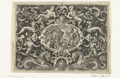 Perseus viser sit Medusa-skjold til Phineus PHINEUS (titel på objekt) af Abraham de Bruyn