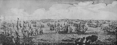 Battle in the Downs, c1639 af Abraham de Verwer
