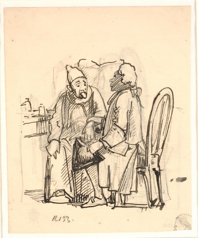 Den hellige Augustine?, hvis klæder bliver revet i af en putto af Abraham van Diepenbeeck