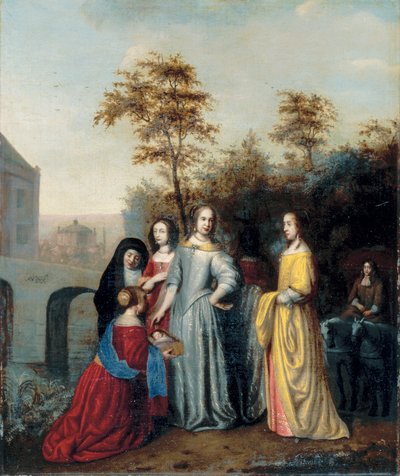Fundet af Moses (olie på lærred) af Abraham van Dyck