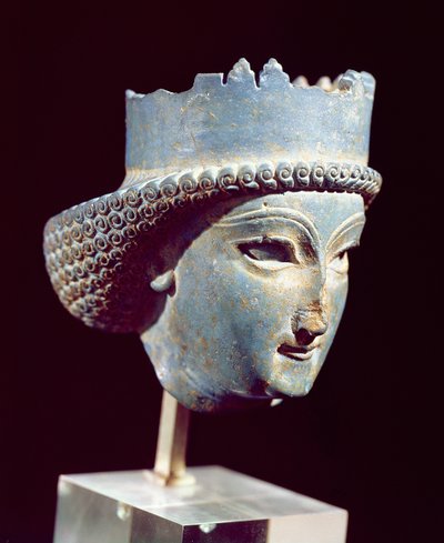 Hoved af en prins, fra Persepolis, 5.-4. århundrede f.Kr. (lapis lazuli) af Achaemenid