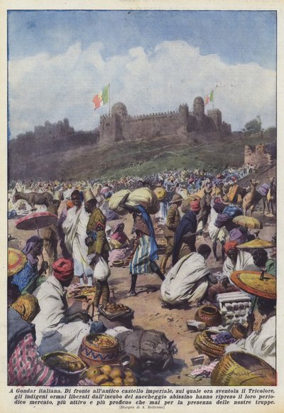 En italiensk Gondar af Achille Beltrame