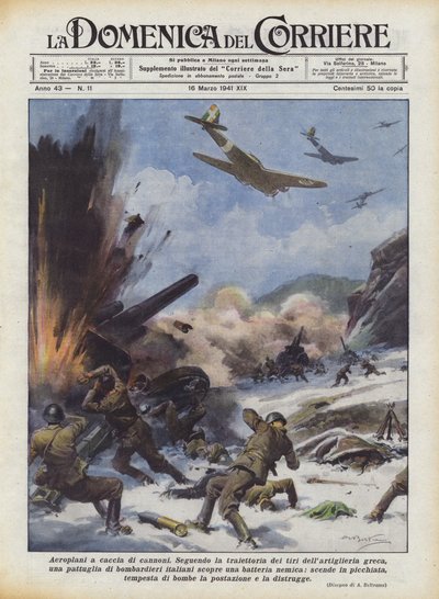 Fly, der jagter våben af Achille Beltrame