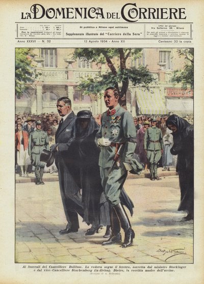 Ved kansler Dollfuss begravelse af Achille Beltrame