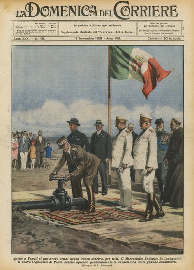 Selv i Tripoli er der nu frisk kildevand til rådighed for alle. af Achille Beltrame