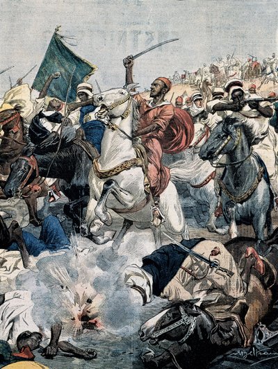 BELTRAME, Achilles (1871-1945). Krig i Marokko. Oprørerne angriber igen Casablanca, men bliver dræbt af det franske artilleri af Achille Beltrame