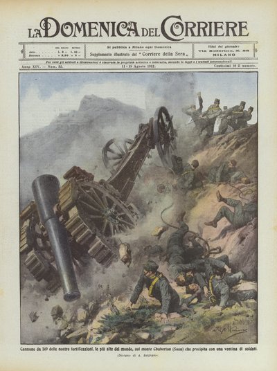 Kanon fra 149 af vores fæstningsværker, de højeste i verden, på Mount Chaberton? af Achille Beltrame