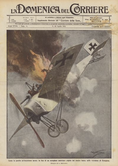 Hvordan blev et luftangreb straffet, døden for et østrigsk fly ramt af vores brand? af Achille Beltrame