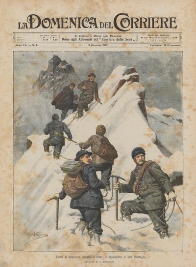 Sådan fejrer vi ferien nu, nytårsaften i bjergene af Achille Beltrame