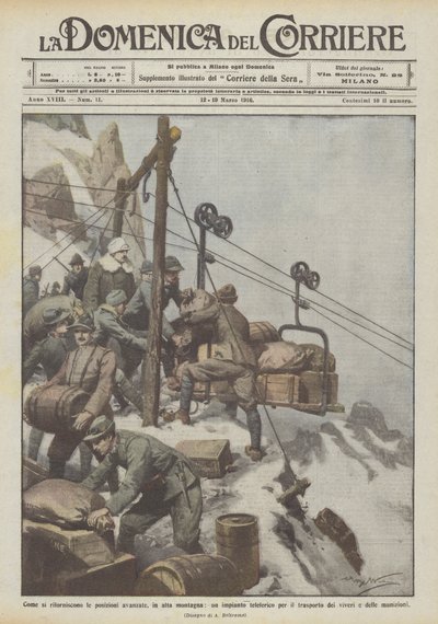 Hvordan tanker man de fremskudte positioner, i de høje bjerge, et svævebanesystem til? af Achille Beltrame