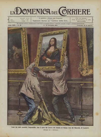 Hvordan var det muligt, at portrættet af Mona Lisa fra Louvre kunne blive stjålet? af Achille Beltrame