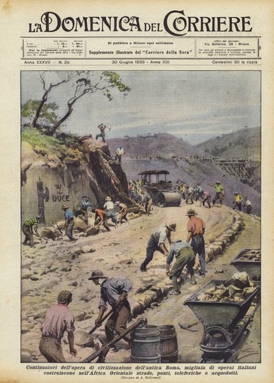 Fortsættere af civilisationens arbejde i det gamle Rom, tusindvis af italienske arbejdere? af Achille Beltrame