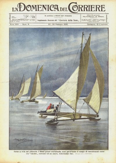 Sejlads på is af Achille Beltrame