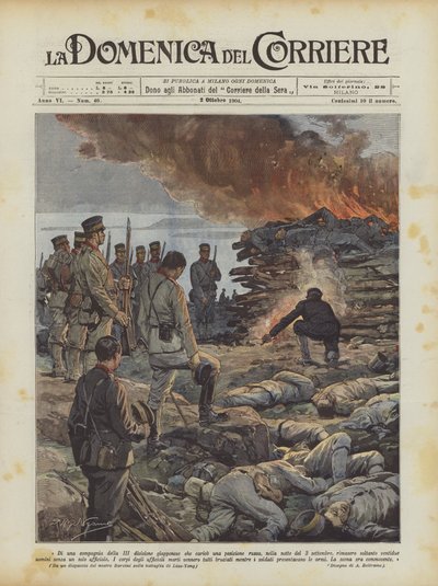 Om en kampagne med en 3. japanske division, der angriber en russisk stilling? af Achille Beltrame