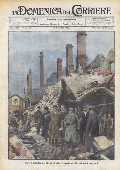 Efter Gleno-katastrofen af Achille Beltrame