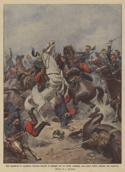 To eskadroner af fransk kavaleri blev sendt af sted i galop på grund af en forkert kommando? af Achille Beltrame