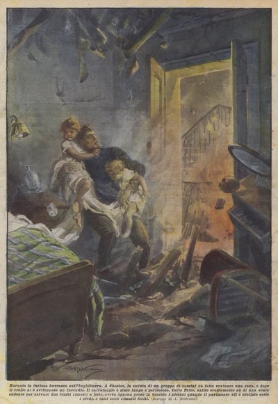 Under den rasende storm over England af Achille Beltrame