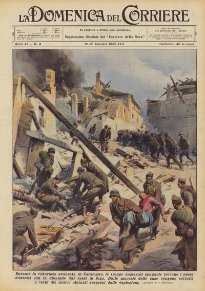 Fandt de spanske nationale tropper landene under den sejrrige fremrykning ind i Catalonien? af Achille Beltrame