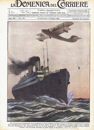 Blandt de mange nye anvendelsesmuligheder for fly i fredstid? af Achille Beltrame