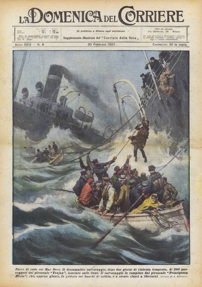 Rasende bølger på Sortehavet af Achille Beltrame