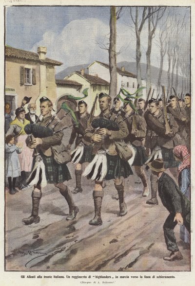 De allierede ved den italienske front af Achille Beltrame