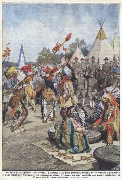 Indianerne fejrer deres veteraner af Achille Beltrame
