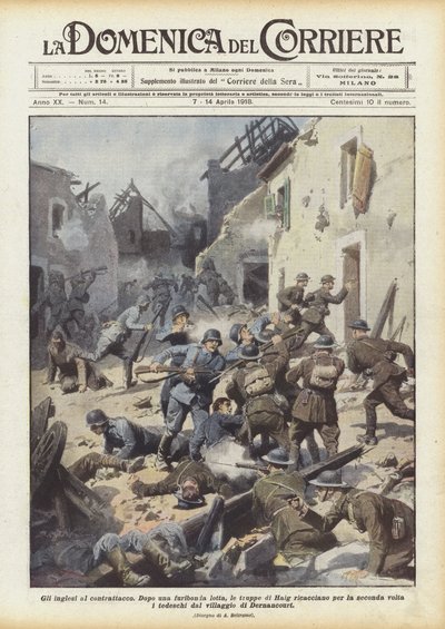 Briterne på modangreb af Achille Beltrame