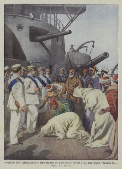 Italiensk-tyrkisk krig, araberne omkring Tripoli underkaster sig Italien? af Achille Beltrame