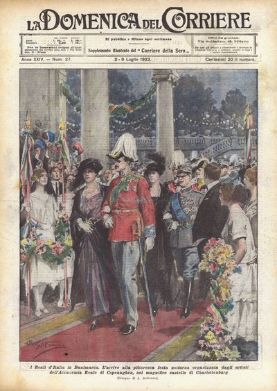 De kongelige af Italien i Danmark af Achille Beltrame