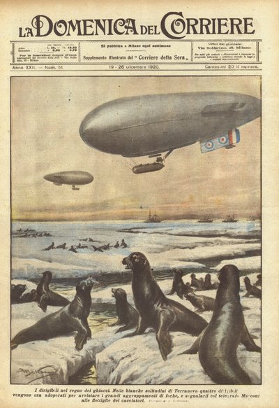 Luftskibene i isens rige af Achille Beltrame
