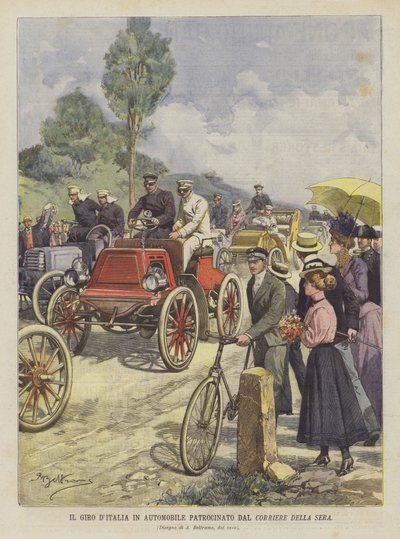 Giro DItalia i bil sponsoreret af Corriere Della Sera af Achille Beltrame