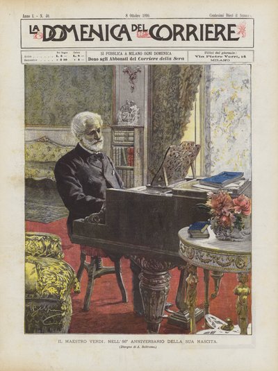 Maestro Verdi, på 86-årsdagen for hans fødsel af Achille Beltrame