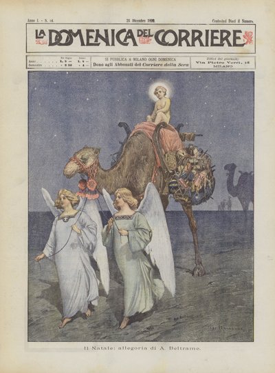 Jul, allegori af A Beltrame af Achille Beltrame