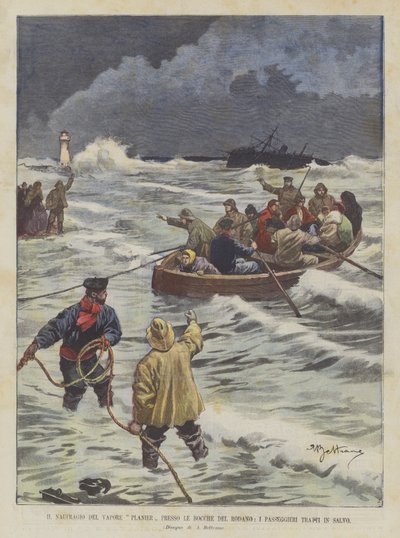 Forliset af Vapor Planier ved Bouches-du-Rhône, passagererne reddet af Achille Beltrame