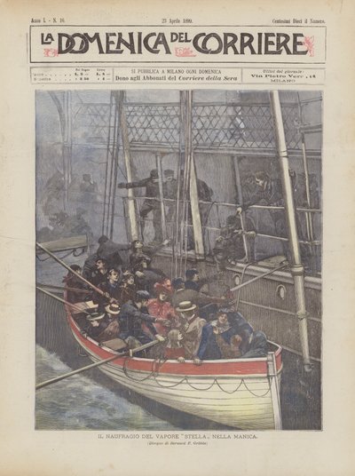 Dampstjernens forlis i kanalen af Achille Beltrame