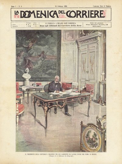 Præsidenten for den franske republik i sit arbejdskabinet et par timer før han dør af Achille Beltrame