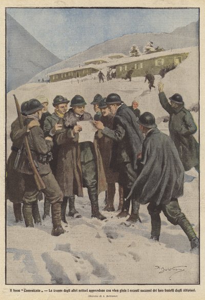 Det gode Communiqué, Tropperne i de andre sektorer hører med stor glæde om de seneste succeser af ? af Achille Beltrame