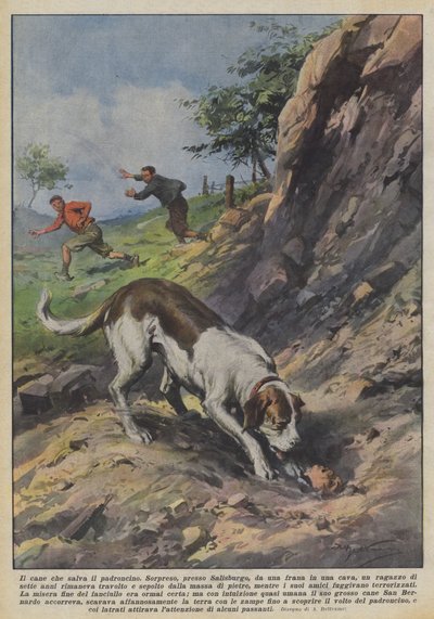 Hunden der redder ejeren af Achille Beltrame