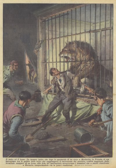 Tyven og løven af Achille Beltrame