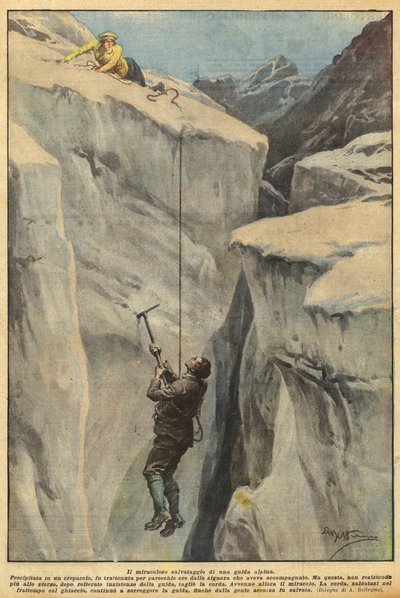 Den mirakuløse redning af en bjergguide af Achille Beltrame