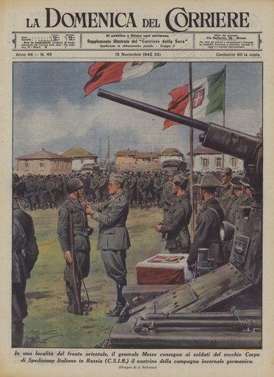 Overgiver general Messe på et sted på østfronten til soldaterne fra det gamle korps? af Achille Beltrame