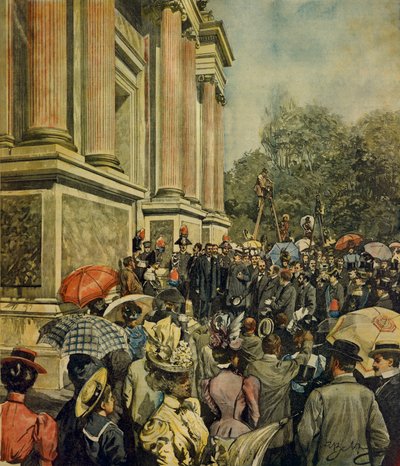 Indvielse af den første internationale kunstudstilling i Venedig af Achille Beltrame (1871-1945), fra La Domenica del Corriere, 30. april 1899 af Achille Beltrame