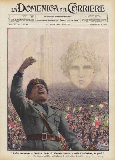 Det proletariske og fascistiske Italien, Italien af ​​Vittorio Veneto og revolutionen, rejs dig! af Achille Beltrame
