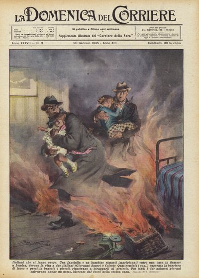 italienere, der bliver hædret af Achille Beltrame