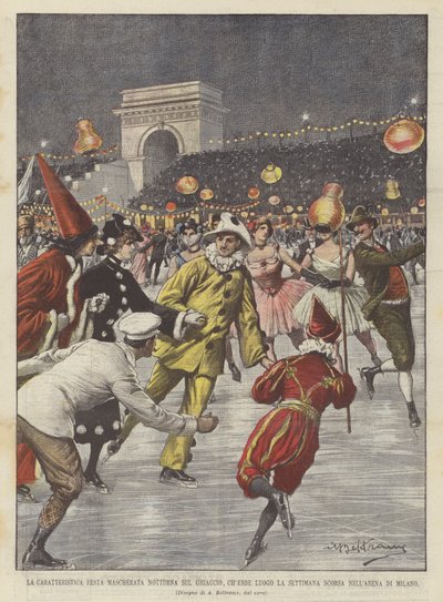 Den karakteristiske natmaskeradefest på is, som blev holdt i sidste uge i Milano Arena af Achille Beltrame