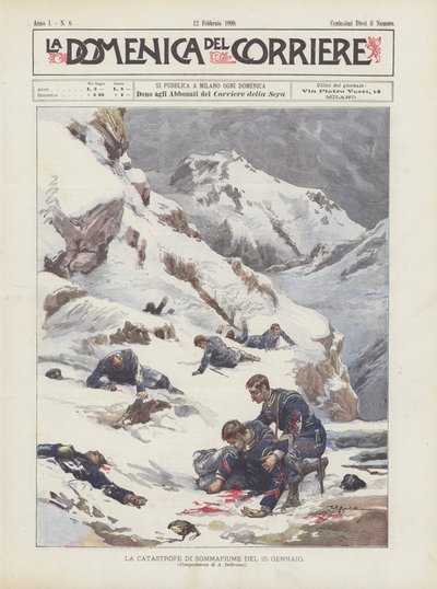 Sommafiume-katastrofen den 25. januar af Achille Beltrame