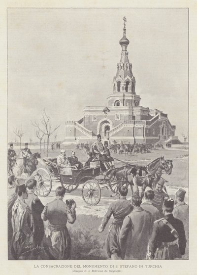 Indvielsen af ​​Monumentet af St Stephen i Tyrkiet af Achille Beltrame